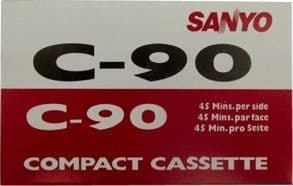 Sanyo C-90 Standard Compact Cassette Tape C90 Single