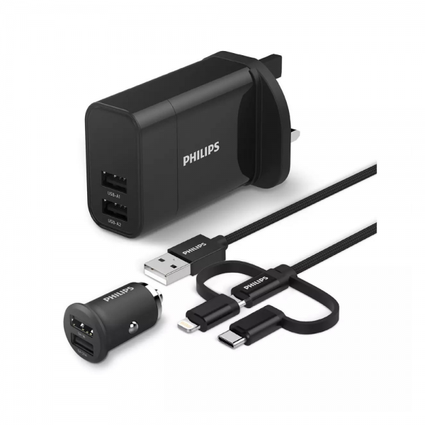 Philips Car and Wall USB Charging Kit